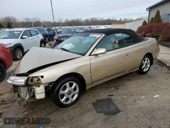 2000 Toyota Solara SE with VIN 2T1FF22P8YC368586, listed as a Copart auction lot 83612734 with Not Provided miles and Non Repairable. Bid and sale history available at DreamBid. Image 1.