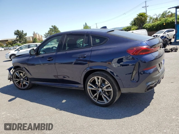 2023 BMW X6 M50i with VIN 5UXCY8C09P9P28422, listed as a Copart auction lot 52818133 with 4,131 mi miles and Salvage Title. Bid and sale history available at carsss.com. Image 2.
