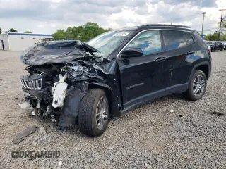 2020 Jeep Compass Latitude with VIN 3C4NJDBB7LT135136, listed as a Copart auction lot 55781885 with 54,830 mi miles and Salvage title. Bid and sale history available at DreamBid. Image 1.