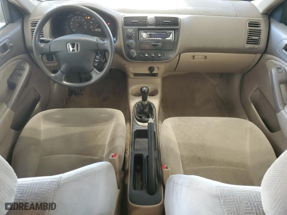 2001 Honda Civic LX with VIN 2HGES15581H502828, listed as a Copart auction lot 45672155 with 166,046 mi miles and Salvage Title. Bid and sale history available at carsss.com. Image 8.