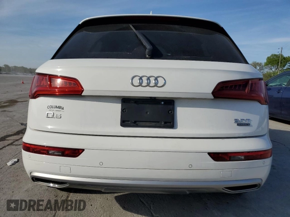 2018 Audi Q5 Premium Plus with VIN WA1BNAFY4J2230928, listed as a Copart auction lot 53123145 with 83,151 mi miles and Salvage Title. Bid and sale history available at DreamBid. Image 6.
