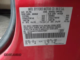 1999 Ford Super Duty F-250 XL with VIN 1FTNW21F5XEB39881, listed as a IAAI auction lot 41194801 with 405,661 mi miles. Bid and sale history available at carsss.com. Image 9.