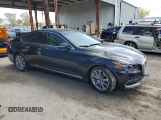 2018 Genesis G80 3.8L with VIN KMHGN4JE6JU233985, listed as a Copart auction lot 75596424 with Not Provided miles and Salvage Title. Bid and sale history available at DreamBid. Image 4.