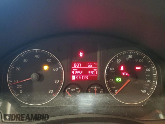 2008 Volkswagen Jetta SE with VIN 3VWRZ71K58M139438, listed as a Copart auction lot 56908155 with 91,592 mi miles and Salvage title. Bid and sale history available at DreamBid. Image 9.