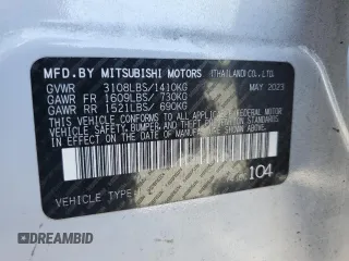 2023 Mitsubishi Mirage ES with VIN ML32FUFJXPHF06404, listed as a Copart auction lot 52619085 with 27,332 mi miles and Non repairable. Bid and sale history available at DreamBid. Image 13.