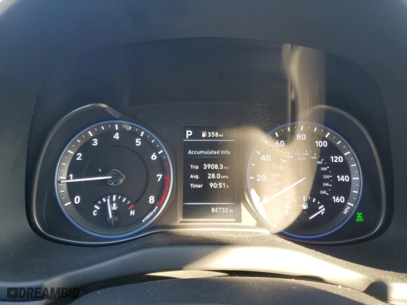 2021 Hyundai Kona SEL with VIN KM8K2CAA6MU716388, listed as a Copart auction lot 41675355 with 84,732 mi miles and Clean Title. Bid and sale history available at carsss.com. Image 9.