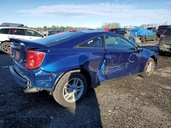 2003 Toyota Celica GT with VIN JTDDR32T530147760, listed as a Copart auction lot 86817994 with 105,282 mi miles and Salvage Title. Bid and sale history available at carsss.com. Image 3.