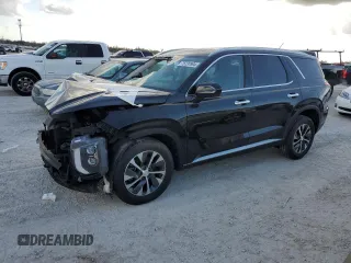 2021 Hyundai Palisade SEL z VIN KM8R24HE2MU244736, wystawiony jako Copart lot #76737894 z przebiegiem 61 422 mil mil oraz Nie do naprawy • Non repairable. Historia ofert i sprzedaży dostępna na DreamBid. Obrazek 1.
