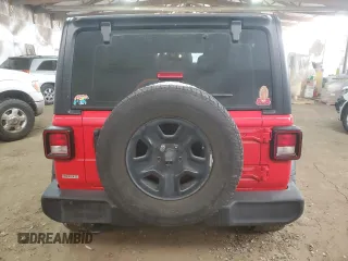 2020 Jeep Wrangler Unlimited Sport with VIN 1C4HJXDN5LW130646, listed as a Copart auction lot 88089985 with 66,244 mi miles and Salvage title. Bid and sale history available at DreamBid. Image 6.