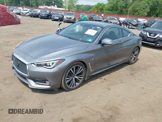 2020 Infiniti Q60 Luxe with VIN JN1EV7EKXLM340458, listed as a IAAI auction lot 42450765 with 64,048 mi miles and . Bid and sale history available at DreamBid. Image 2.
