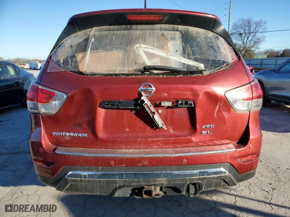 2014 Nissan Pathfinder Platinum with VIN 5N1AR2MM4EC633959, listed as a Copart auction lot 37940874 with 166,551 mi miles and Clean Title. Bid and sale history available at carsss.com. Image 6.