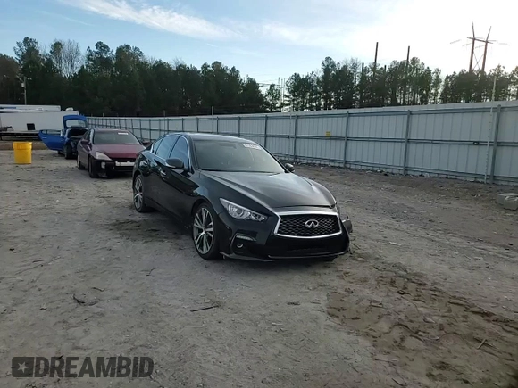 2021 Infiniti Q50 Signature Edition with VIN JN1EV7CP7MM700575, listed as a Copart auction lot 87163414 with 92,864 mi miles and Salvage title. Bid and sale history available at DreamBid. Image 11.
