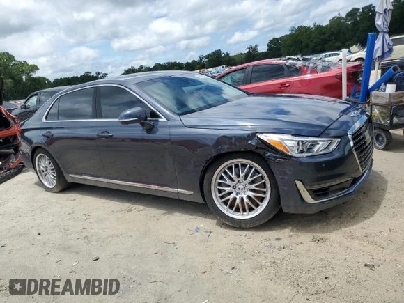 2017 Genesis G90 Premium z VIN KMHG34JA7HU027345, wystawiony jako Copart lot #56495385 z przebiegiem 46 445 mil mil oraz Szkoda całkowita • Salvage title. Historia ofert i sprzedaży dostępna na DreamBid. Obrazek 4.