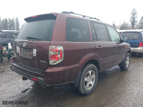 2007 Honda Pilot EX-L with VIN 2HKYF18787H534837, listed as a IAAI auction lot 41861438 with 199,355 mi miles. Bid and sale history available at carsss.com. Image 4.