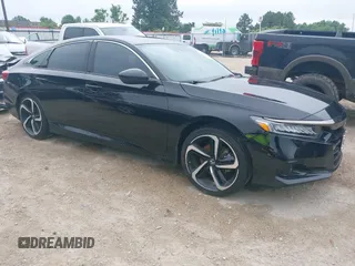 2022 Honda Accord Sport SE with VIN 1HGCV1F46NA015698, listed as a IAAI auction lot 42183378 with 56,082 mi miles and . Bid and sale history available at carsss.com. Image 1.