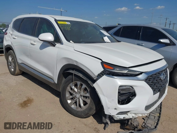 2019 Hyundai Santa Fe SE with VIN 5NMS23AD8KH051223, listed as a IAAI auction lot 42017754 with 146,704 mi miles and . Bid and sale history available at DreamBid. Image 1.