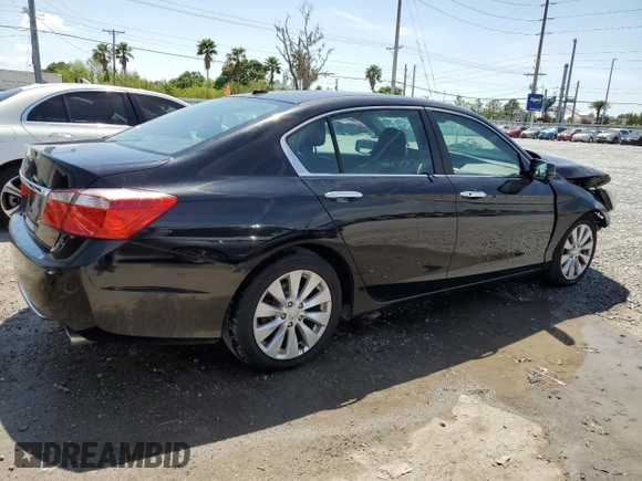2014 Honda Accord Sedan EX-L with VIN 1HGCR2F84EA002493, listed as a Copart auction lot 51417895 with 117,636 mi miles and Salvage Title. Bid and sale history available at carsss.com. Image 3.