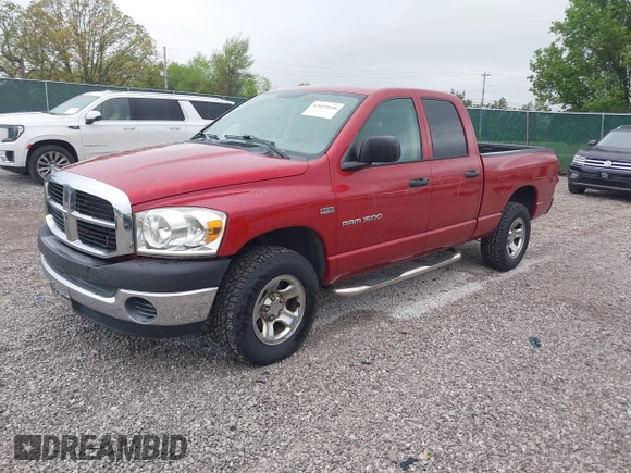 2007 Dodge 1500 SLT with VIN 1D7HU18297J609097, listed as a IAAI auction lot 42059868 with 34,884 mi miles. Bid and sale history available at carsss.com. Image 2.