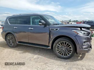 2022 Infiniti QX80 Premium Select z VIN JN8AZ2AF0N9744083, wystawiony jako Copart lot #58592195 z przebiegiem 4004 mil mil oraz Szkoda całkowita • Salvage title. Historia ofert i sprzedaży dostępna na DreamBid. Obrazek 4.