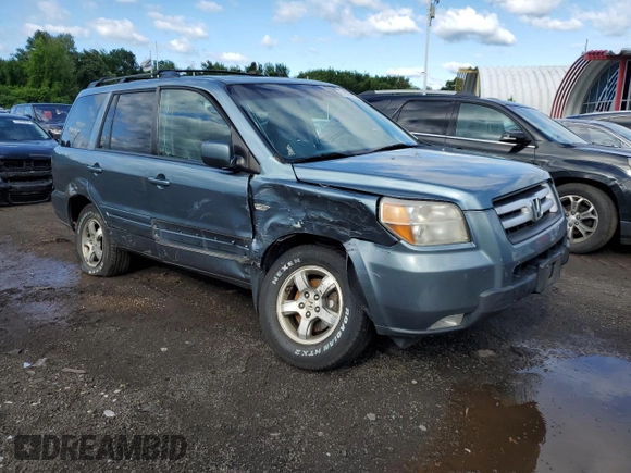 2007 Honda Pilot EX-L with VIN 2HKYF18507H528092, listed as a Copart auction lot 61456745 with 251,496 mi miles and Salvage title. Bid and sale history available at DreamBid. Image 4.