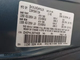2006 Dodge Grand Caravan SXT z VIN 2D4GP44L96R744638, wystawiony jako IAAI lot #41684766 z przebiegiem 137 828 mil mil oraz . Historia ofert i sprzedaży dostępna na DreamBid. Obrazek 9.