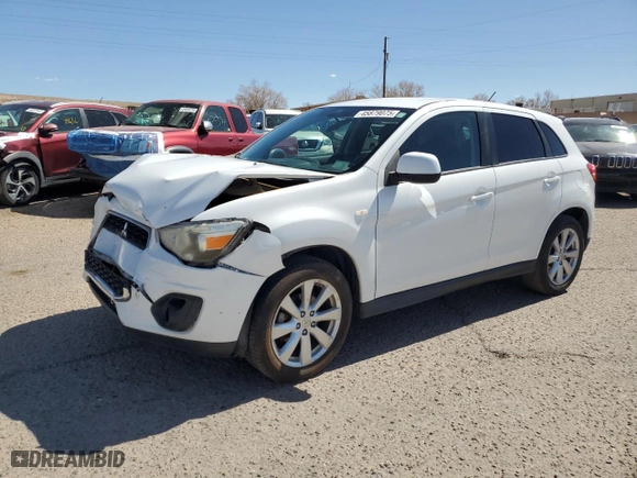 2013 Mitsubishi Outlander Sport ES with VIN 4A4AR3AU5DE009730, listed as a Copart auction lot 45879075 with 127,717 mi miles and Salvage Title. Bid and sale history available at carsss.com. Image 1.