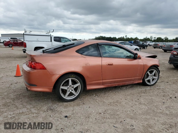 2005 Acura RSX Type-S with VIN JH4DC53025S012629, listed as a Copart auction lot 72845184 with 0 mi miles and Salvage Title. Bid and sale history available at carsss.com. Image 3.