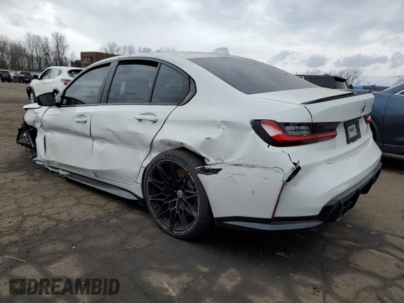 2022 BMW M3 Competition xDrive z VIN WBS43AY08NFM90896, wystawiony jako Copart lot #88685375 z przebiegiem Nie podano mil oraz Szkoda całkowita • Salvage title. Historia ofert i sprzedaży dostępna na DreamBid. Obrazek 2.