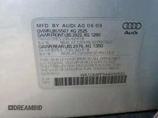 2010 Audi Q5 Premium with VIN WA1CKAFP9AA032520, listed as a Copart auction lot 81953444 with 158,713 mi miles and Clean Title. Bid and sale history available at carsss.com. Image 13.