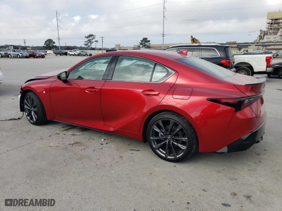 2025 Lexus IS with VIN JTHGZ1B24S5083252, listed as a Copart auction lot 44370185 with 110 mi miles and Salvage Title. Bid and sale history available at carsss.com. Image 2.