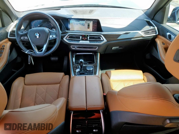 2023 BMW X5 xDrive40i with VIN 5UXCR6C01P9P27041, listed as a Copart auction lot 59009585 with 45,568 mi miles and Salvage title. Bid and sale history available at DreamBid. Image 8.