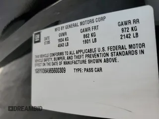 2006 Cadillac XLR z VIN 1G6YV36A965600309, wystawiony jako Copart lot #73937584 z przebiegiem Nie podano mil oraz Szkody całkowita. Historia ofert i sprzedaży dostępna na DreamBid. Obrazek 13.