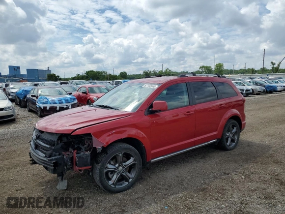 2015 Dodge Journey Crossroad with VIN 3C4PDDGG3FT740635, listed as a Copart auction lot 57762665 with 140,075 mi miles and Salvage title. Bid and sale history available at DreamBid. Image 1.