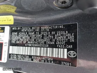 2016 Toyota Avalon Limited with VIN 4T1BK1EB6GU232328, listed as a IAAI auction lot 41318290 with 167,234 mi miles. Bid and sale history available at carsss.com. Image 9.