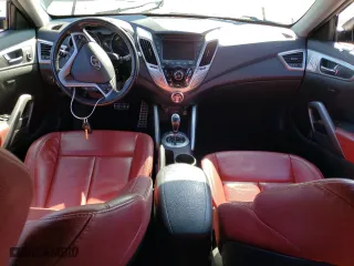 2014 Hyundai Veloster with VIN KMHTC6AD3EU214565, listed as a Copart auction lot 74543553 with 116,050 mi miles and Salvage Title. Bid and sale history available at carsss.com. Image 8.