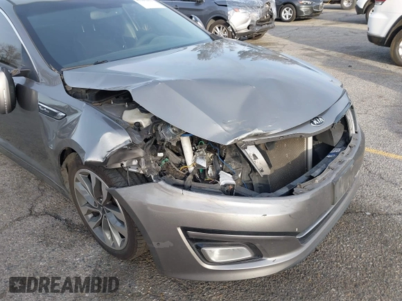 2014 Kia Optima SX Turbo with VIN 5XXGR4A63EG291596, listed as a IAAI auction lot 41385491 with 265,017 mi miles and . Bid and sale history available at DreamBid. Image 6.