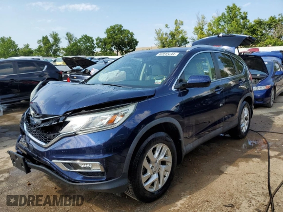 2015 Honda CR-V EX-L with VIN 5J6RM4H70FL064335, listed as a Copart auction lot 62815244 with 104,396 mi miles and Salvage Title. Bid and sale history available at carsss.com. Image 1.