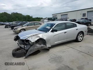 2013 Dodge Charger Police with VIN 2C3CDXAT4DH677142, listed as a Copart auction lot 54159525 with 99,763 mi miles and Salvage title. Bid and sale history available at DreamBid. Image 1.