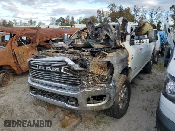 2022 Ram 3500 Laramie with VIN 3C63R3ML9NG141586, listed as a Copart auction lot 76458344 with 0 mi miles and Salvage Title. Bid and sale history available at carsss.com. Image 1.