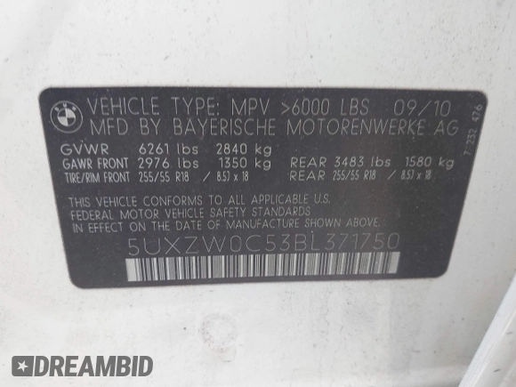 2011 BMW X5 35d z VIN 5UXZW0C53BL371750, wystawiony jako IAAI lot #41931513 z przebiegiem 198 470 mil mil oraz . Historia ofert i sprzedaży dostępna na DreamBid. Obrazek 9.