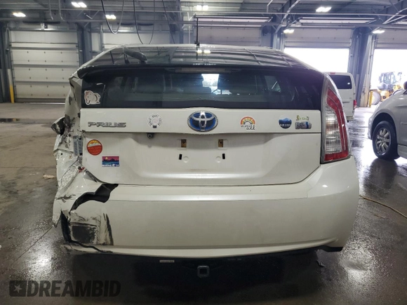 2012 Toyota Prius One with VIN JTDKN3DU1C5470313, listed as a Copart auction lot 55340305 with 106,776 mi miles and Salvage Title. Bid and sale history available at DreamBid. Image 6.
