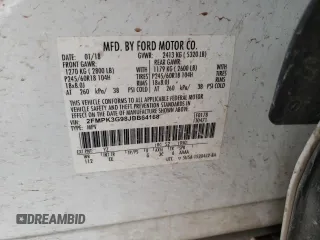 2018 Ford Edge SE с VIN 2FMPK3G98JBB64168, выставлен на аукционе Copart как лот 54910415 с пробегом 129 078 миль миль и Списание • Salvage title. История ставок и продаж доступна на DreamBid. Изображение 14.