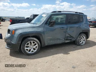 2017 Jeep Renegade Latitude z VIN ZACCJBBB7HPF89705, wystawiony jako Copart lot #57986575 z przebiegiem 99 338 mil mil oraz Szkoda całkowita • Salvage title. Historia ofert i sprzedaży dostępna na DreamBid. Obrazek 1.