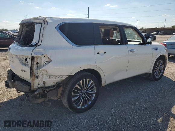 2018 Infiniti QX80 with VIN JN8AZ2NE9J9195382, listed as a Copart auction lot 71923024 with 92,900 mi miles and Salvage Title. Bid and sale history available at carsss.com. Image 3.