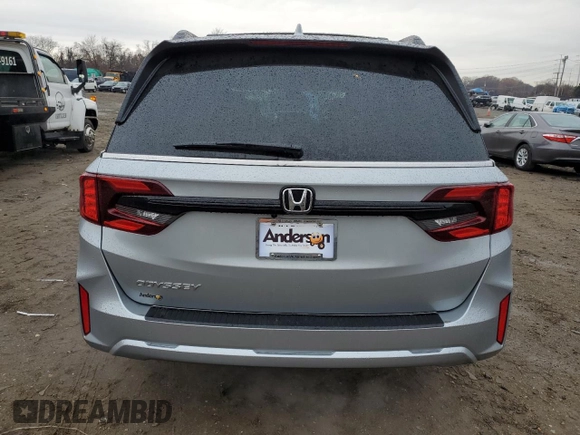 2025 Honda Odyssey EX-L with VIN 5FNRL6H66SB019828, listed as a Copart auction lot 84007874 with 1,425 mi miles and Salvage Title. Bid and sale history available at carsss.com. Image 6.