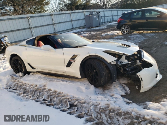 2017 Chevrolet Corvette Grand Sport 2LT with VIN 1G1YY2D71H5103739, listed as a Copart auction lot 41538585 with 0 mi miles and Salvage Title. Bid and sale history available at carsss.com. Image 4.