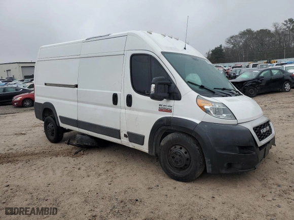 2019 Ram ProMaster Cargo Van with VIN 3C6TRVDG4KE532280, listed as a Copart auction lot 44806725 with 130,926 mi miles and Non Repairable. Bid and sale history available at carsss.com. Image 4.