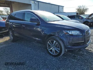 2013 Audi Q7 3.0L TDI Premium Plus with VIN WA1LMAFEXDD014975, listed as a Copart auction lot 83633844 with 51,047 mi miles and Salvage Title. Bid and sale history available at carsss.com. Image 4.