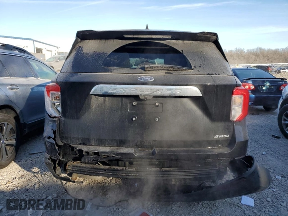 2021 Ford Explorer with VIN 1FMSK8BH0MGA57828, listed as a Copart auction lot 87733745 with 37,057 mi miles and Salvage Title. Bid and sale history available at carsss.com. Image 6.