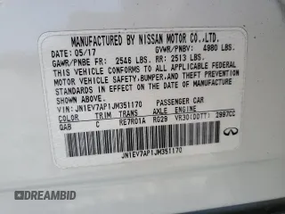 2018 Infiniti Q50 Luxe with VIN JN1EV7AP1JM351170, listed as a Copart auction lot 60412915 with 100,290 mi miles and Salvage title. Bid and sale history available at DreamBid. Image 12.